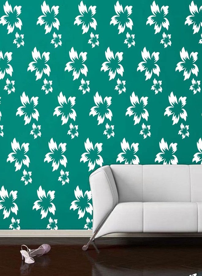 ARandNJ مجموعة قوالب ARandNJ للرسم على الجدران (عبوة واحدة، المقاس: 16 × 24 بوصة) - تصميم زهر الكرز - تصميم قابل لإعادة الاستخدام، مناسب لتزيين جدران المنزل - Image 5